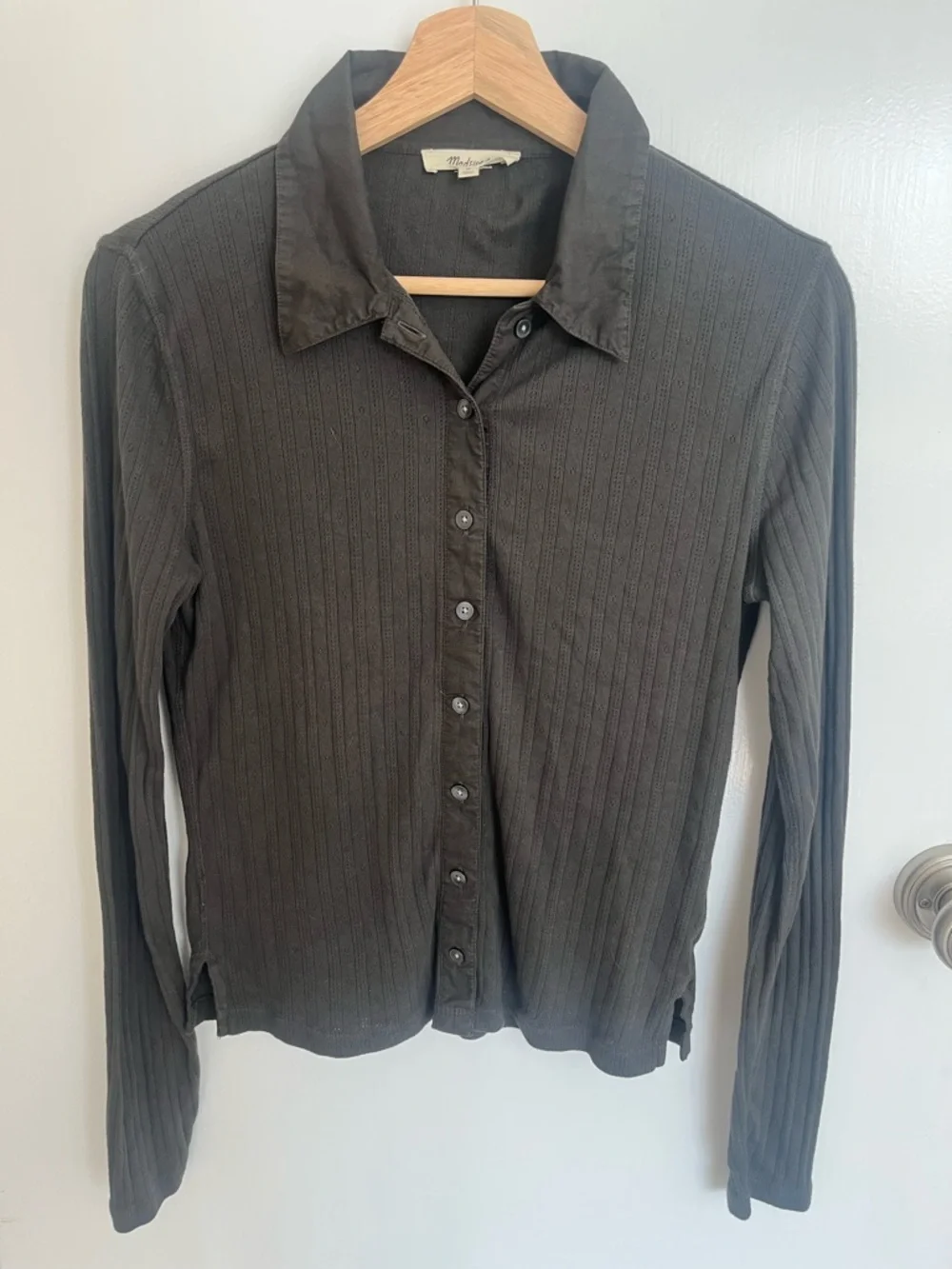 EUC Madewell Dark Grey Pointelle Cardiagn - Picture 5 of 6
